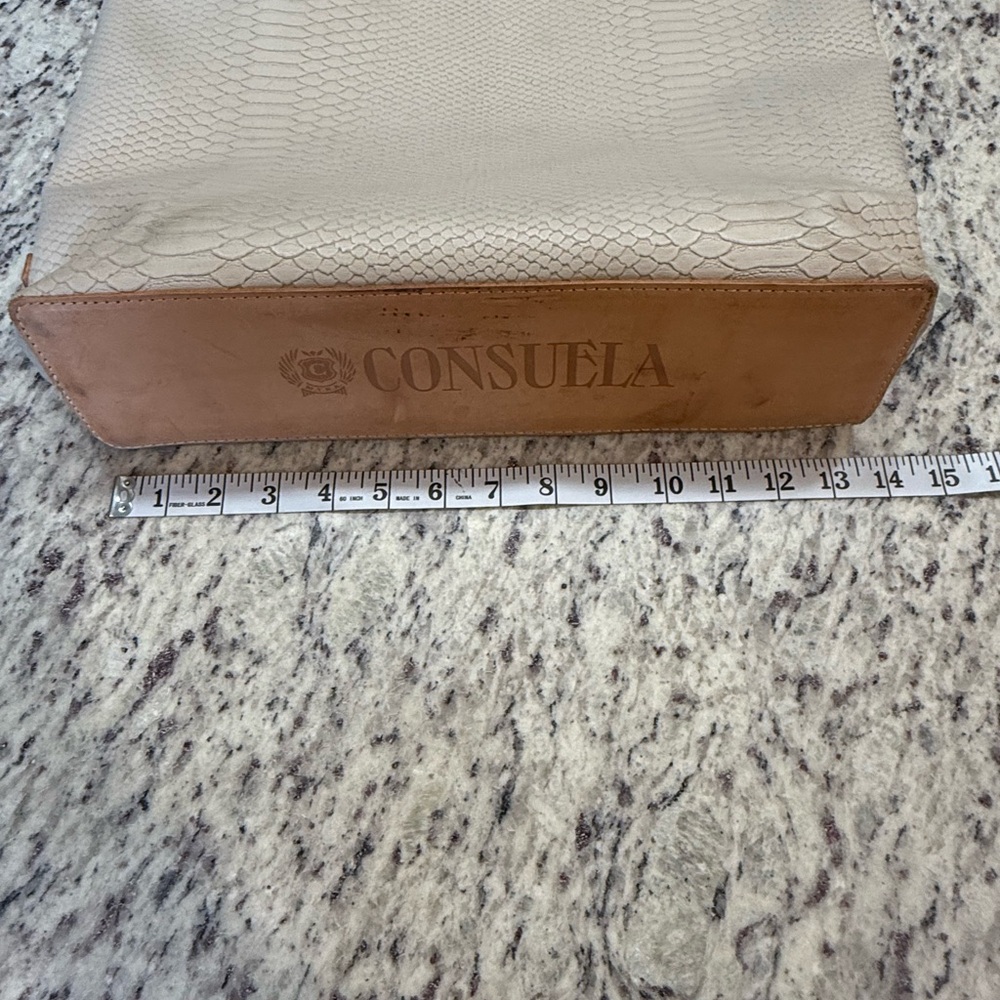 Consuela Cream Tote Bag with accessories.  Gently used. See pics for flaws. - Picture 13 of 16